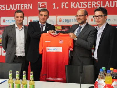 CEO Udo Mueller with Kaiserslautern's Chairman Stefan Kuntz