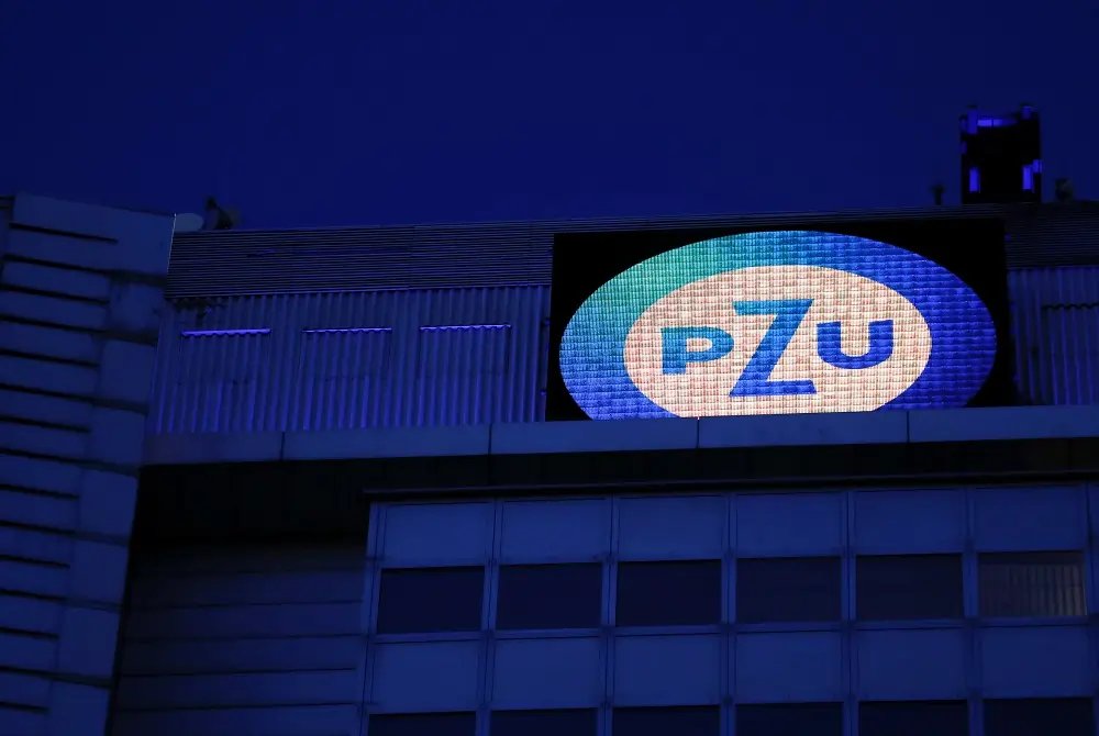 PZU's logo on a financial report indicating a potential stake sale in Alior Bank - Global Banking & Finance Review