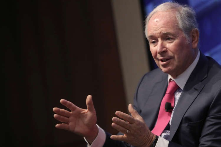 FILE PHOTO: Blackstone CEO Steve Schwarzman speaks at a Newsmaker