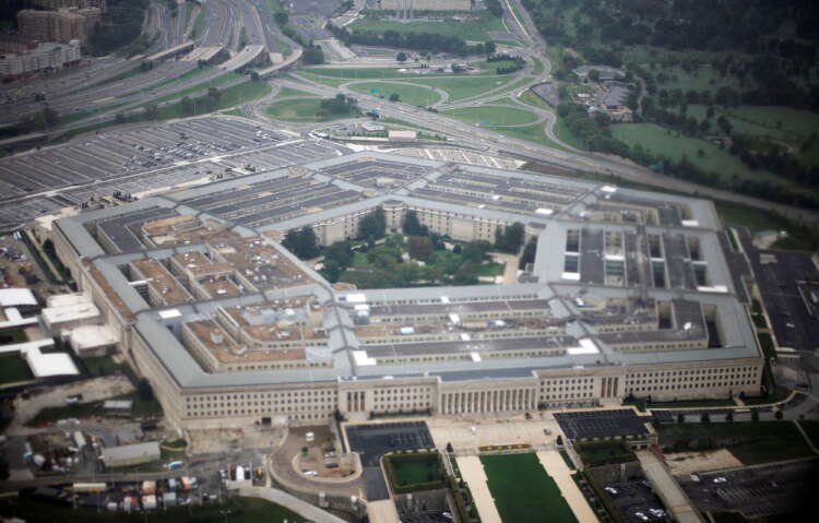 FILE PHOTO: Aerial view of the United States military headquarters, the Pentagon