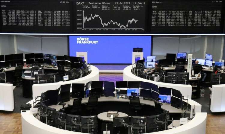 Image for European shares fall as Ukraine crisis, Fed tightening worries weigh