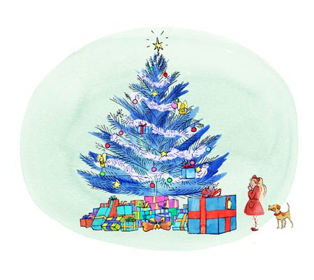 A festive blue Christmas tree adorned with gift tags for local hero nominations - Global Banking & Finance Review