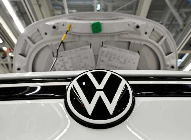 Image for Volkswagen says China car sales, production hit by chip supply shortage