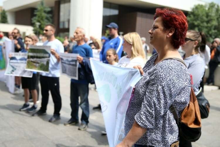 Protest against construction of hydroelectric power plant in Zenica