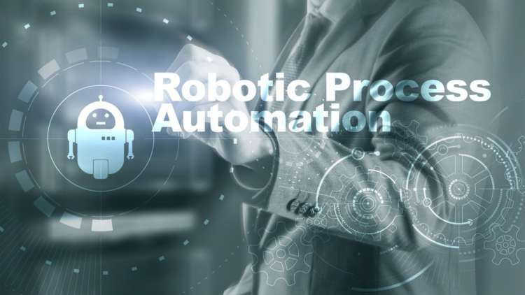 Illustration of robotic process automation in finance, showcasing bots optimizing financial tasks - Global Banking & Finance Review