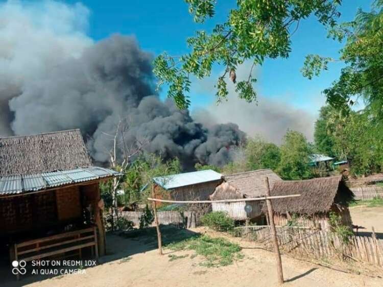 Image for Myanmar village burned after fighting; residents blame security forces