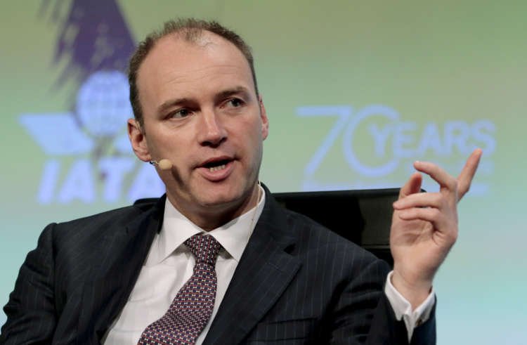 FILE PHOTO: AerCap’s CEO, Aengus Kelly, speaks at an industry conference