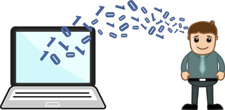 data transfer vector illust