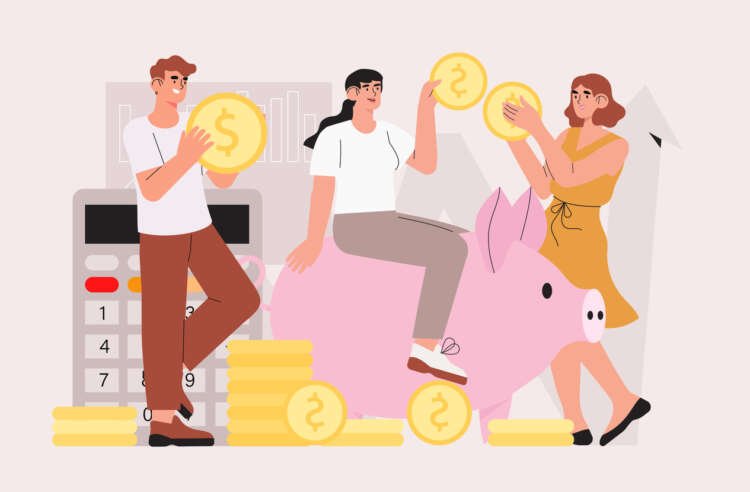 Illustration of individuals discussing finances, promoting financial literacy - Global Banking & Finance Review