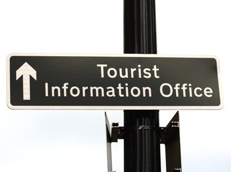 tourist information sign in