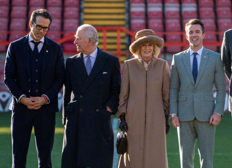 Image for ‘Wonders of Wrexham’: King Charles meets Hollywood stars at lowly Welsh club