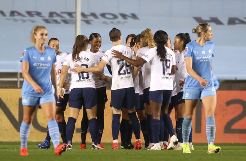 Image for Soccer-Chelsea, Brighton and Arsenal win big as Spurs beat Man City in WSL