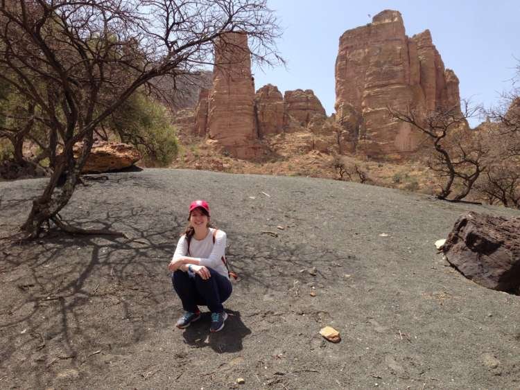 A handout image shows Laura Garcia Velez photographed in the Tigray region of Ethiopia in 2017