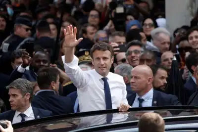 Image for Macron, with eye on parliamentary vote, visits left-leaning Paris suburb