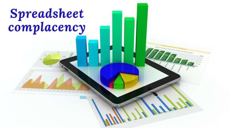 A person analyzing data on a spreadsheet, highlighting spreadsheet complacency risks - Global Banking & Finance Review