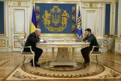 Image for Zelenskiy meets US's Kellogg in Kyiv, joint news conference cancelled
