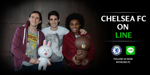 Chelsea FC players celebrate the launch of their Official LINE account - Global Banking & Finance Review