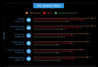 Image for UK RETAIL SECTOR TOPS BIG DATA LEAGUE, BUT A SKILLS SHORTAGE IS HOLDING ALL SECTORS BACK