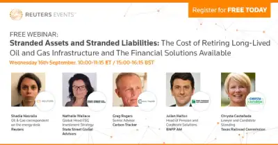 Image for Reuters Events Free Webinar – Stranded Liabilities and Stranded Assets