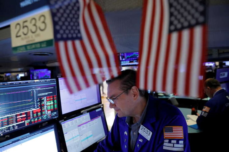 Image for Stocks notch seven straight months of gains, dollar flat