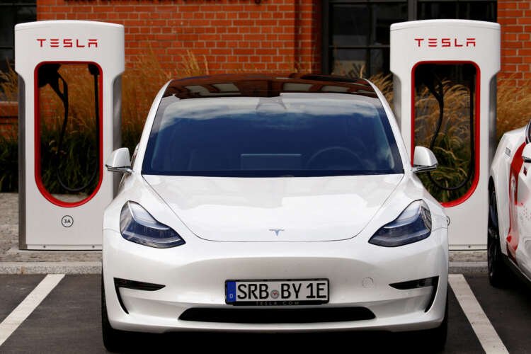 Tesla V3 superchargers showcased in Berlin, highlighting electric vehicle growth - Global Banking & Finance Review