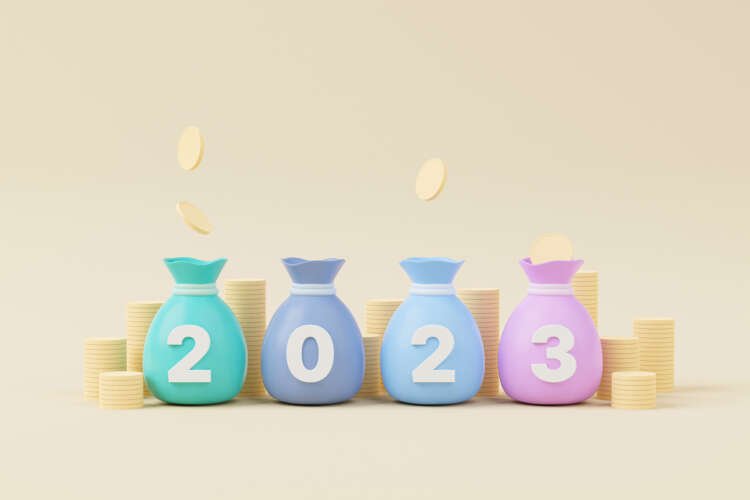 3D illustration of a money bag symbolizing financial trends for 2023 in payroll - Global Banking & Finance Review