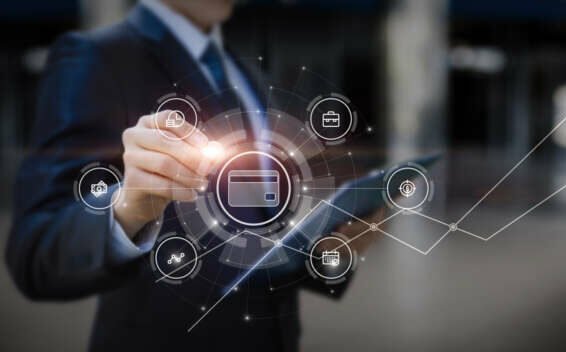 Businessman illustrating virtual card technology for B2B payments - Global Banking & Finance Review