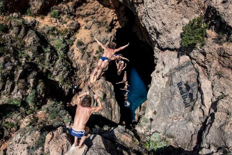 Image for Cliff divers set out on quest to conquer Ibiza’s ‘Cave of Light’