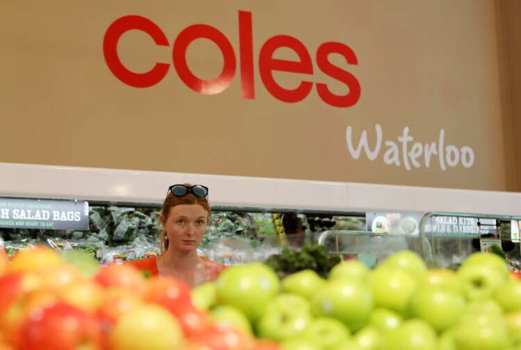 Coles Group logo with grocery items, representing supermarket profit growth - Global Banking & Finance Review