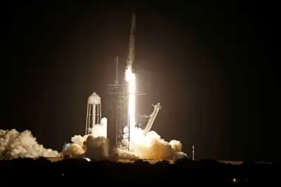 Image for First all-civilian crew launched to orbit aboard SpaceX rocket ship