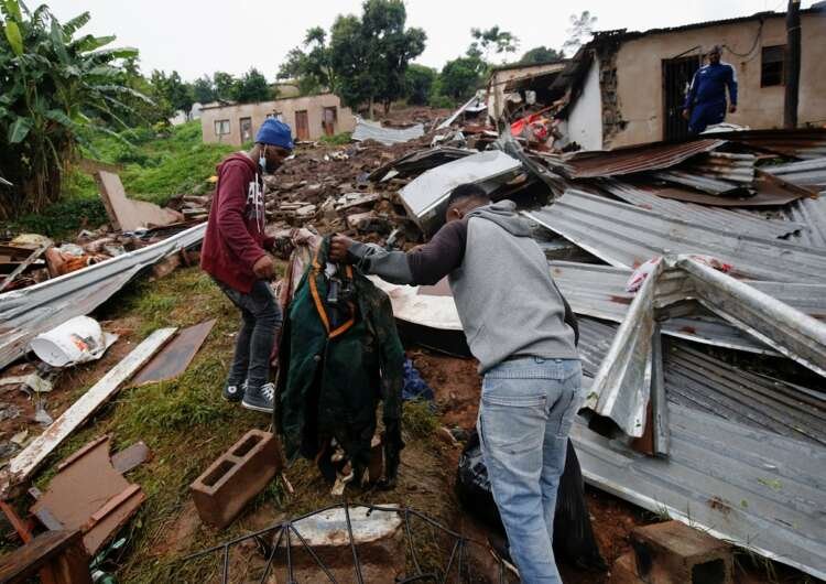 Aftermath of flooding in KwaNdengezi
