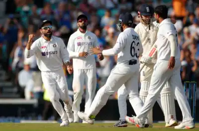 Image for Cricket-Kohli hails Indian bowlers, Root wants England to be ‘ruthless’