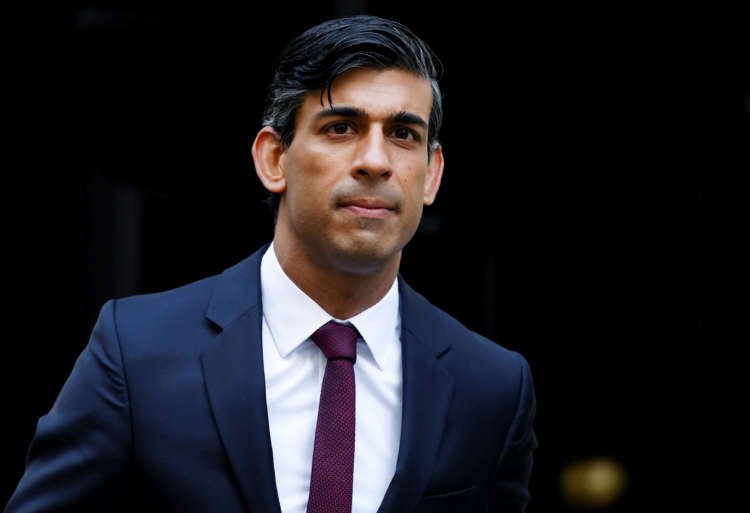 FILE PHOTO: Britain’s Chancellor of the Exchequer Rishi Sunak is seen at Downing Street in London