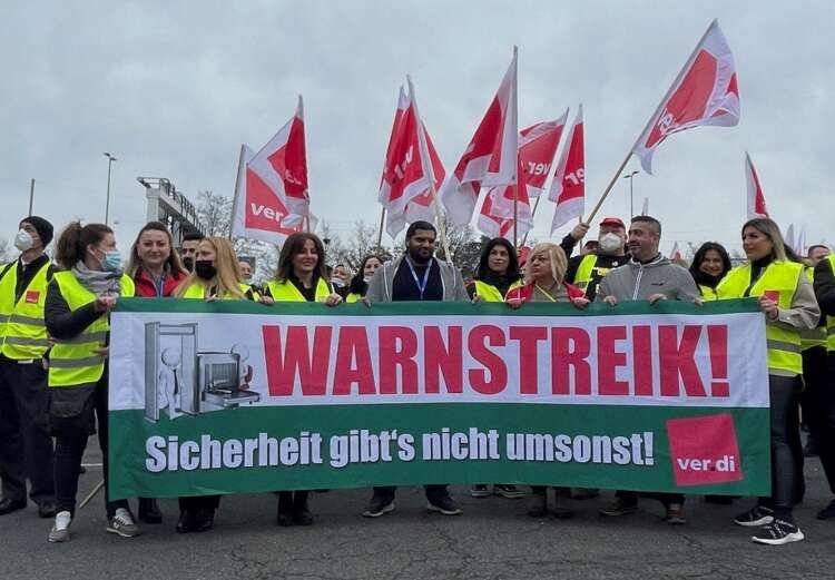 Security staff on strike at Frankfurt airport, highlighting wage issues in euro zone - Global Banking & Finance Review