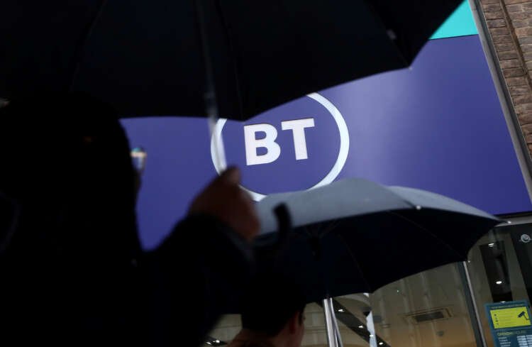 Logo of British Telecom (BT) outside a London store, related to Ofcom's pricing decision - Global Banking & Finance Review