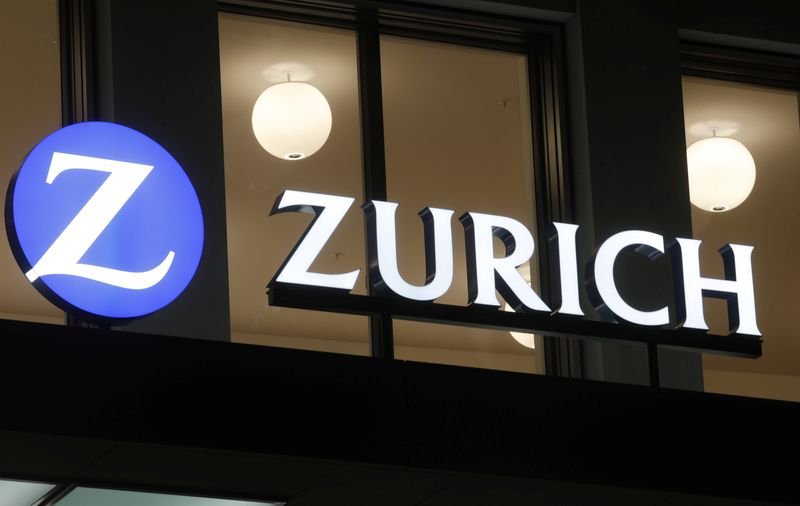 Zurich Insurance logo with financial data overlay reflecting profit rise - Global Banking & Finance Review