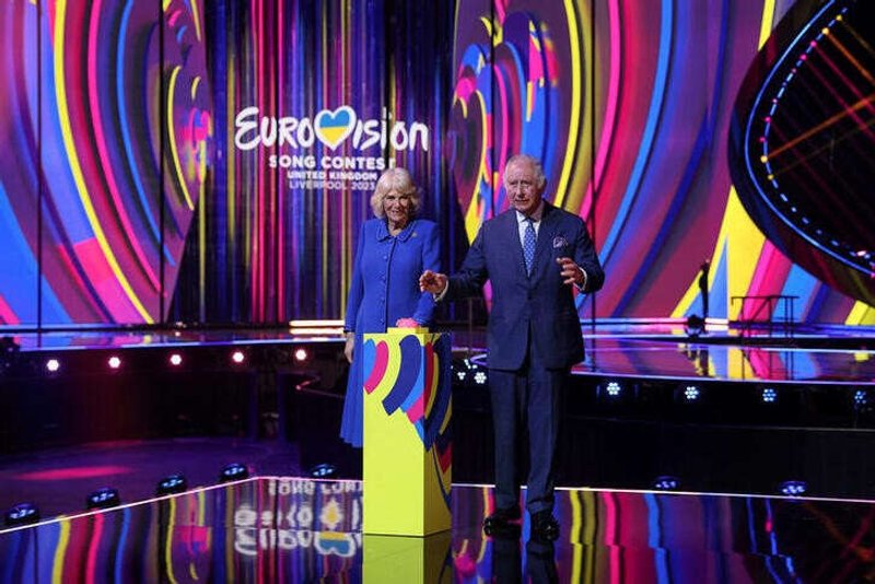 Image for Britain’s King Charles unveils Eurovision competition stage