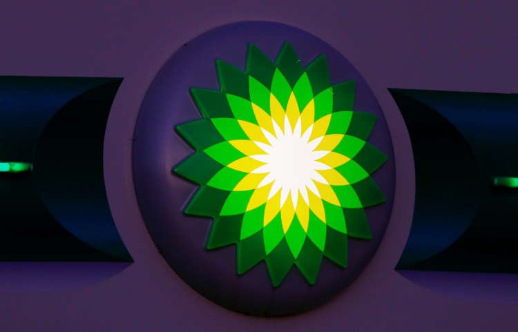 FILE PHOTO: Logo of BP is seen at a petrol station in Kloten
