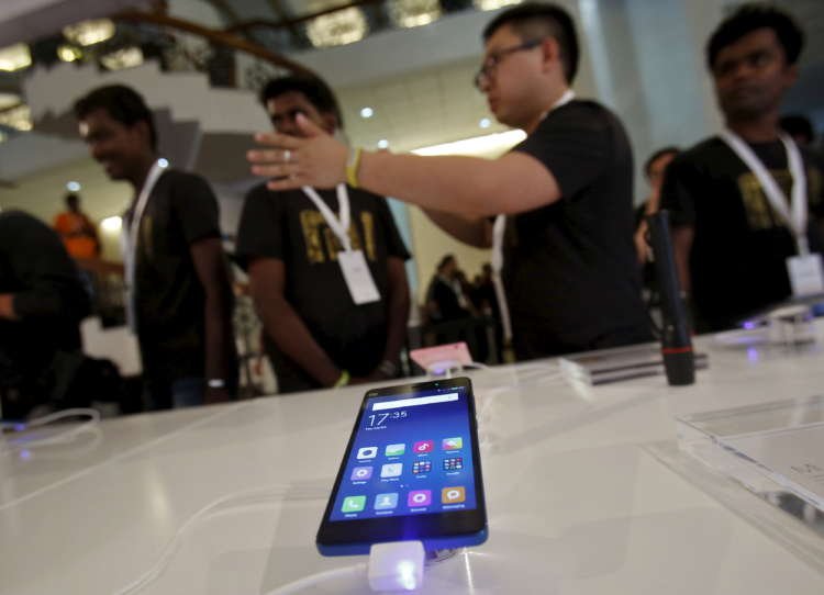 Xiaomi Mi 4i smartphone on display at launch event amid competition - Global Banking & Finance Review
