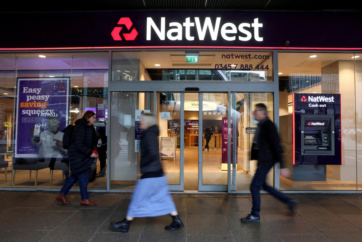 NatWest bank's logo with financial graphs representing profit decline - Global Banking & Finance Review