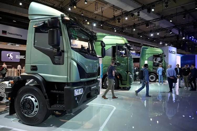 Iveco truck showcased at IAA event, symbolizing cost-cutting and efficiency plans - Global Banking & Finance Review