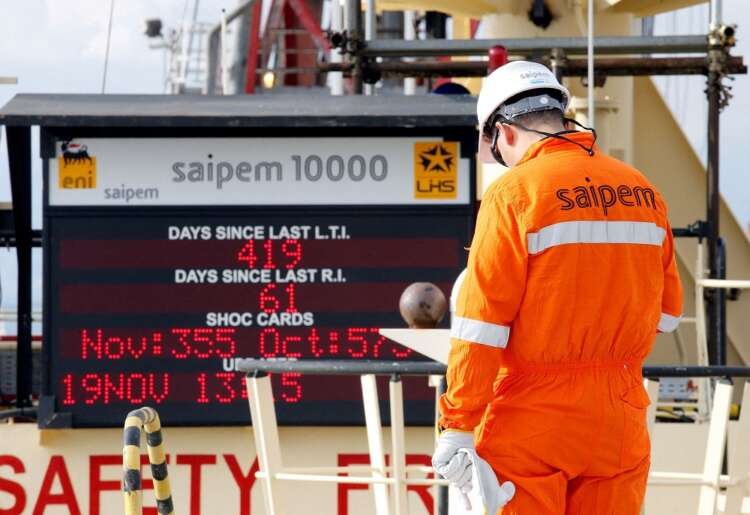 Saipem 10000 deepwater drillship in Genoa, highlighting Saipem's drilling operations - Global Banking & Finance Review