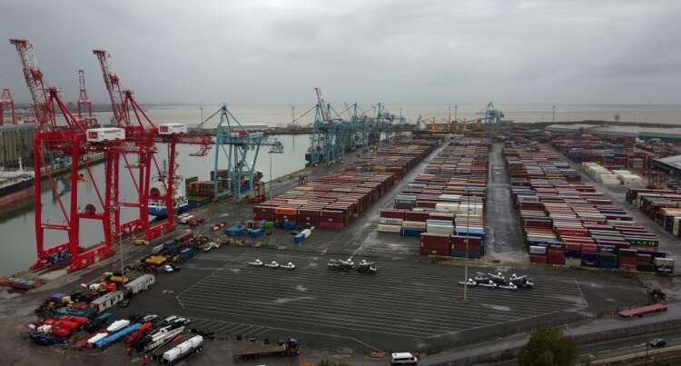 View of shipping containers at Peel Ports Liverpool amid dockworkers' strike - Global Banking & Finance Review