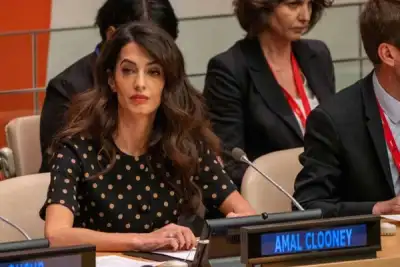 Image for At U.N., Amal Clooney pushes for Ukraine war crimes justice