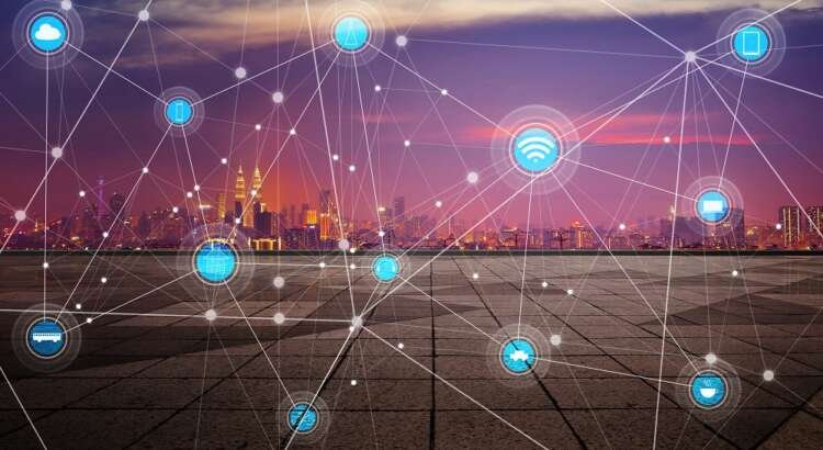 Abstract representation of smart city and wireless communication related to Cavai's growth - Global Banking & Finance Review