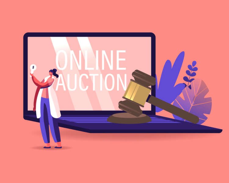 Woman participating in an online auction, illustrating the rise of digital transactions in real estate - Global Banking & Finance Review