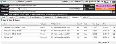 Emergency Operations Centers Benefit From A Common Platform For Financial Tracking And Other Cross Departmental Tasks