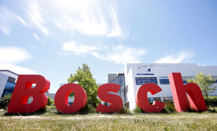 Bosch logo at semiconductor facility symbolizing EV chip production expansion - Global Banking & Finance Review