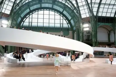 Image for Chanel builds double-C logo into catwalk set for haute couture