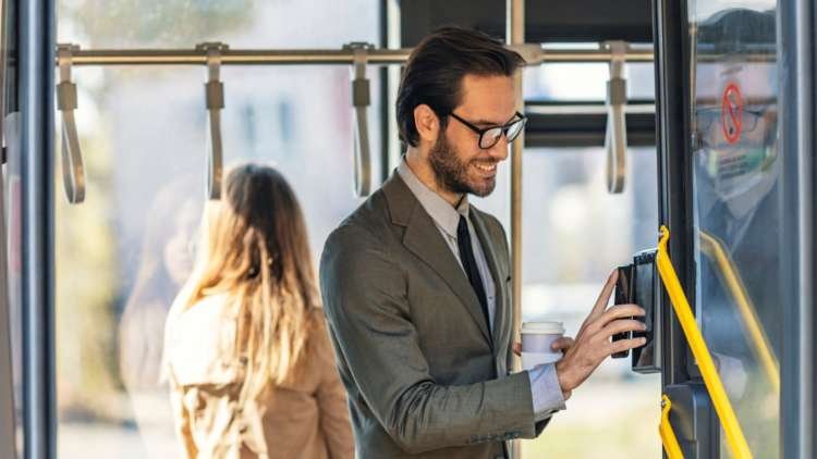 Illustration of modern payment methods transforming public transport - Global Banking & Finance Review